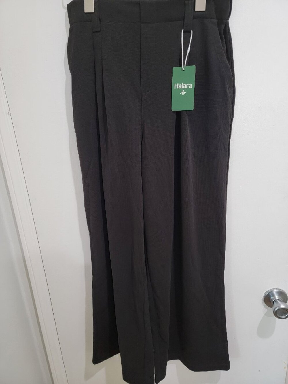 Halara Flex High Waisted Pocket Wide Leg Waffle Work Pants